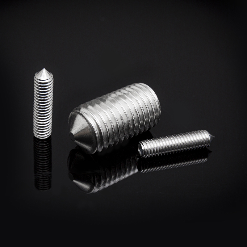 Tornillos de presión del zócalo del hexágono del acero inoxidable DIN914 con el punto del cono